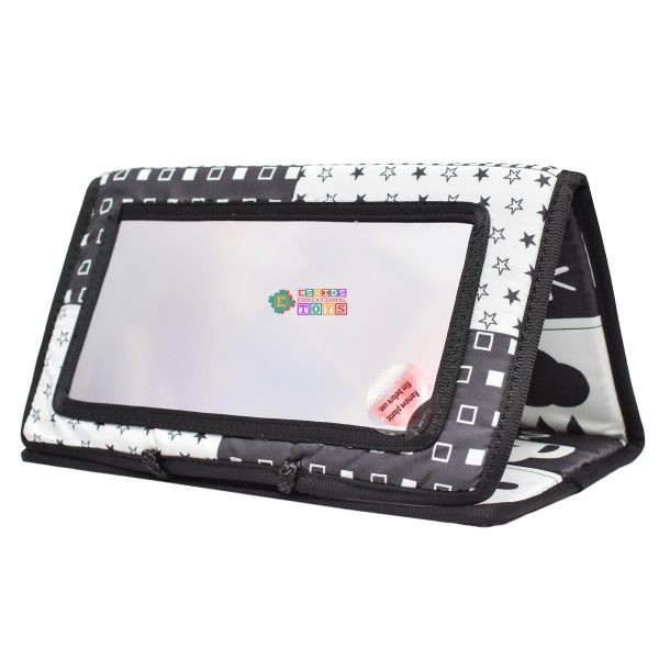 Floor Mirror Cloth Bk Black & White