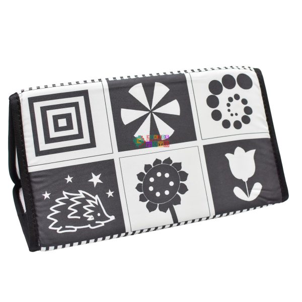 Floor Mirror Cloth Bk Black & White