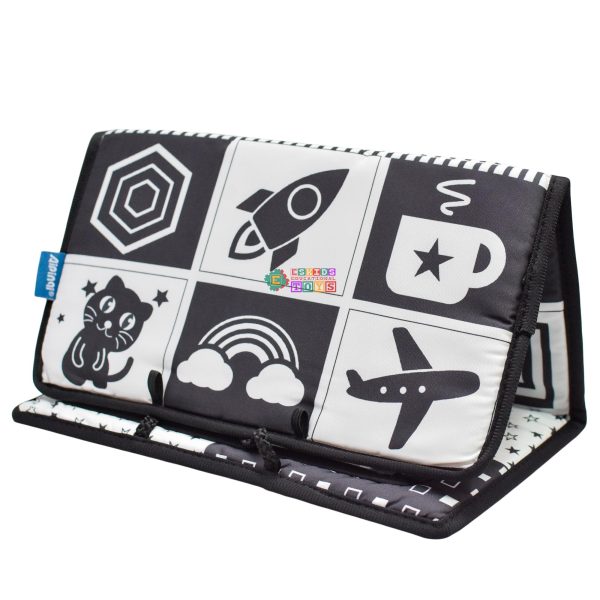 Floor Mirror Cloth Bk Black & White