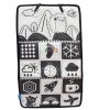 Floor Mirror Cloth Bk Black & White