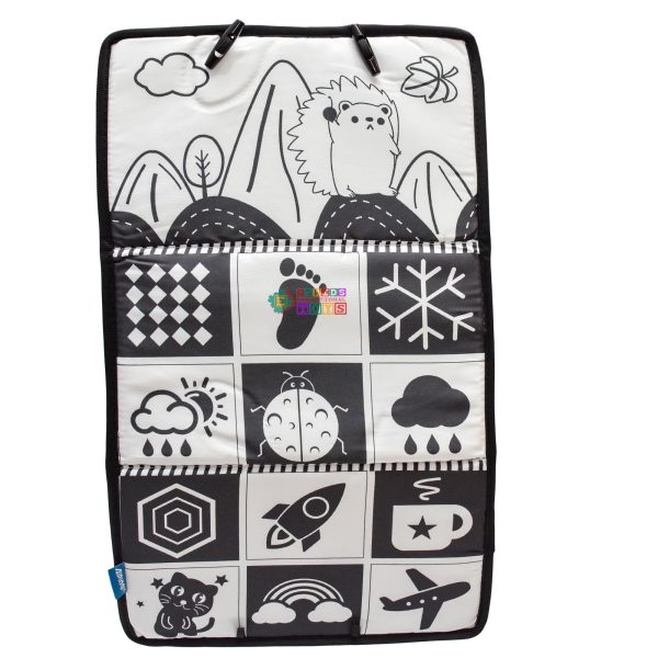 Floor Mirror Cloth Bk Black & White