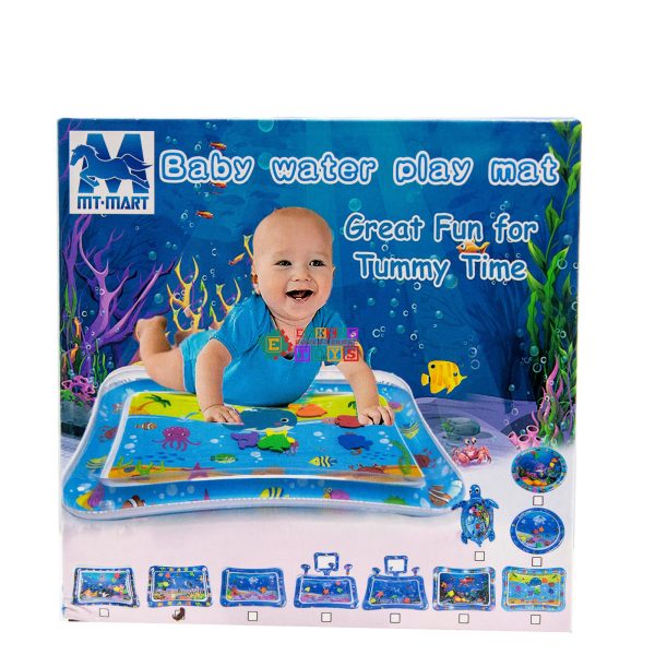Inflatable tummy time baby water play mat