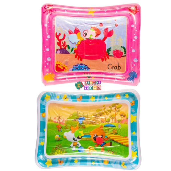 Inflatable tummy time baby water play mat