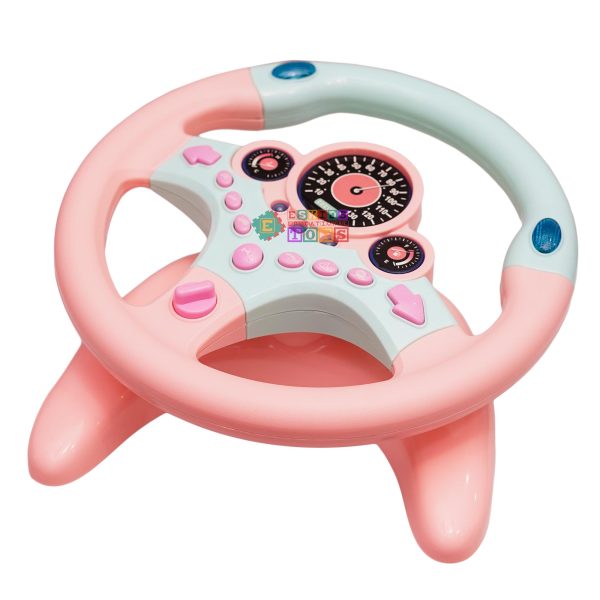 RADIONICS Simulated Steering Wheel Pretend Play Electric Steering Driving Wheel Sound Light Education Kids Toy