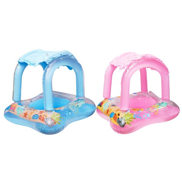 Inflatable Baby Swim Float with Roof Canopy
