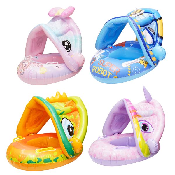 Inflatable Baby Swim Float with Canopy