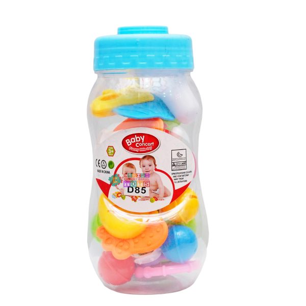Baby Bottle Rattle & Teether Toy Gift Set