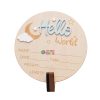 Wooden Hello World Newborn Announcement Plaque Set