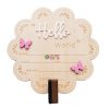 Wooden Hello World Newborn Announcement Plaque Set